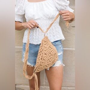 Macrame belt bag fanny pack